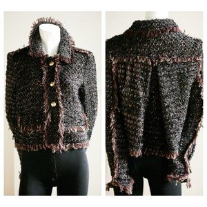 Brand NEW Pink Tartan Black Lavender Tweed Blazer 4